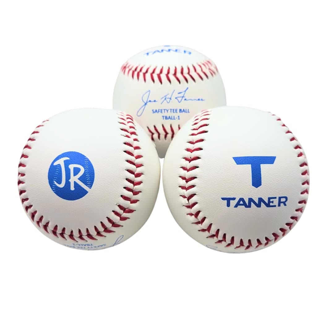 TANNERTEE Safety Tee Ball (T-Ball) Practice Balls | 1 Dozen w/Sponge Rubber Center