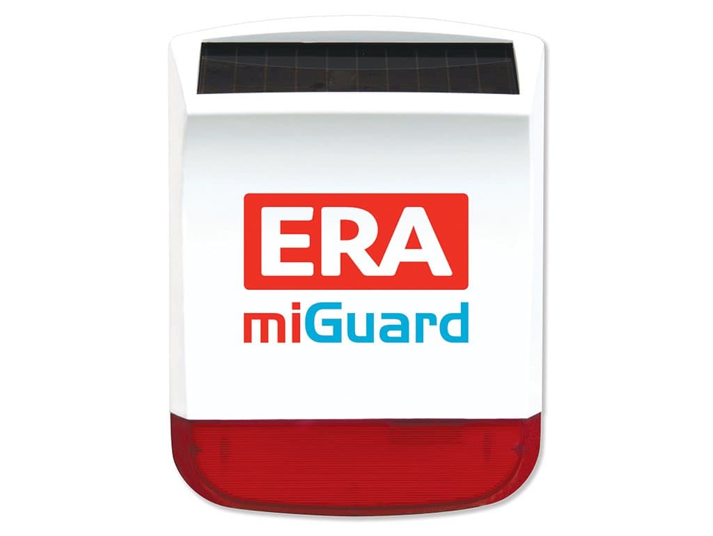 ERA miGuardWirefree Alarm Solar Charged Siren - Red Lens MGSPS260R