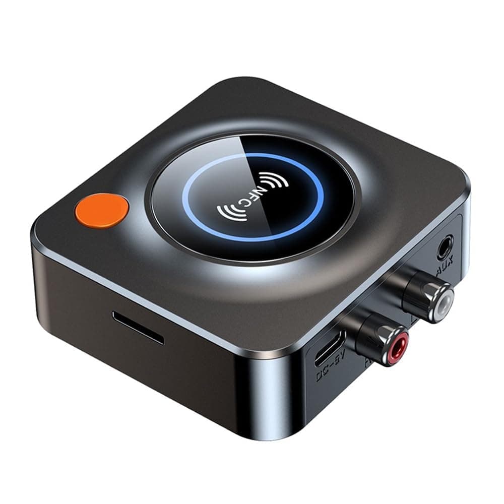 eppfun Bluetooth 5.3 Audio Adapter, Bluetooth Receiver for Stereo System with 3.5 mm AUX Jack & RCA HiFi Receiver for Speaker Amplifier