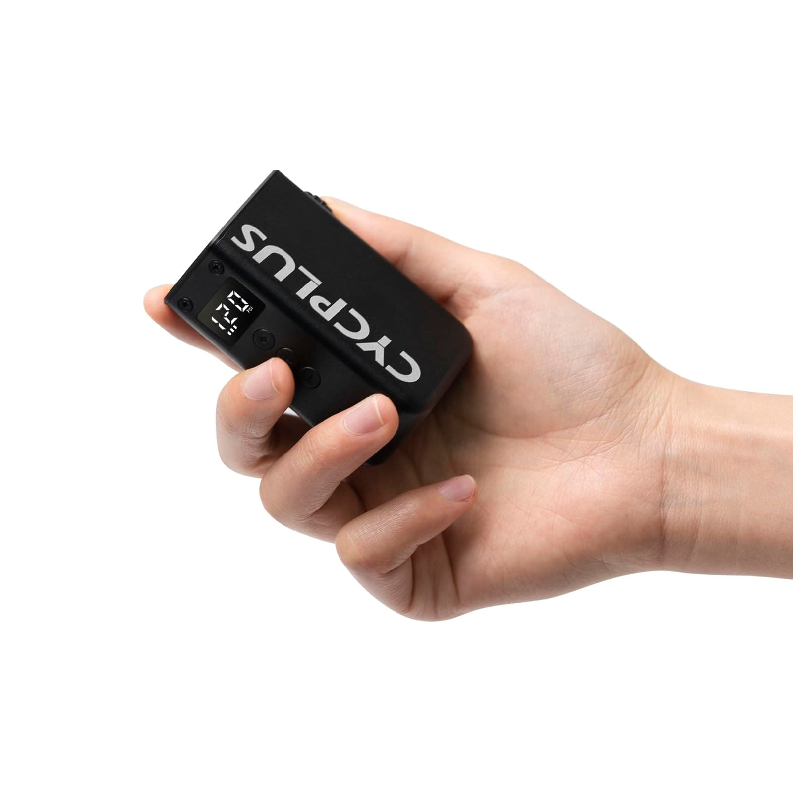 Tiny Pump Mini Bike Tire Pump with Gauge, Max 120 PSI Electric Bicycle Air Pump, Auto Stop, with Presta and Schrader Valve for E-Bike, Mountain Bike, City Bike and Road Bike AS2PRO, Black