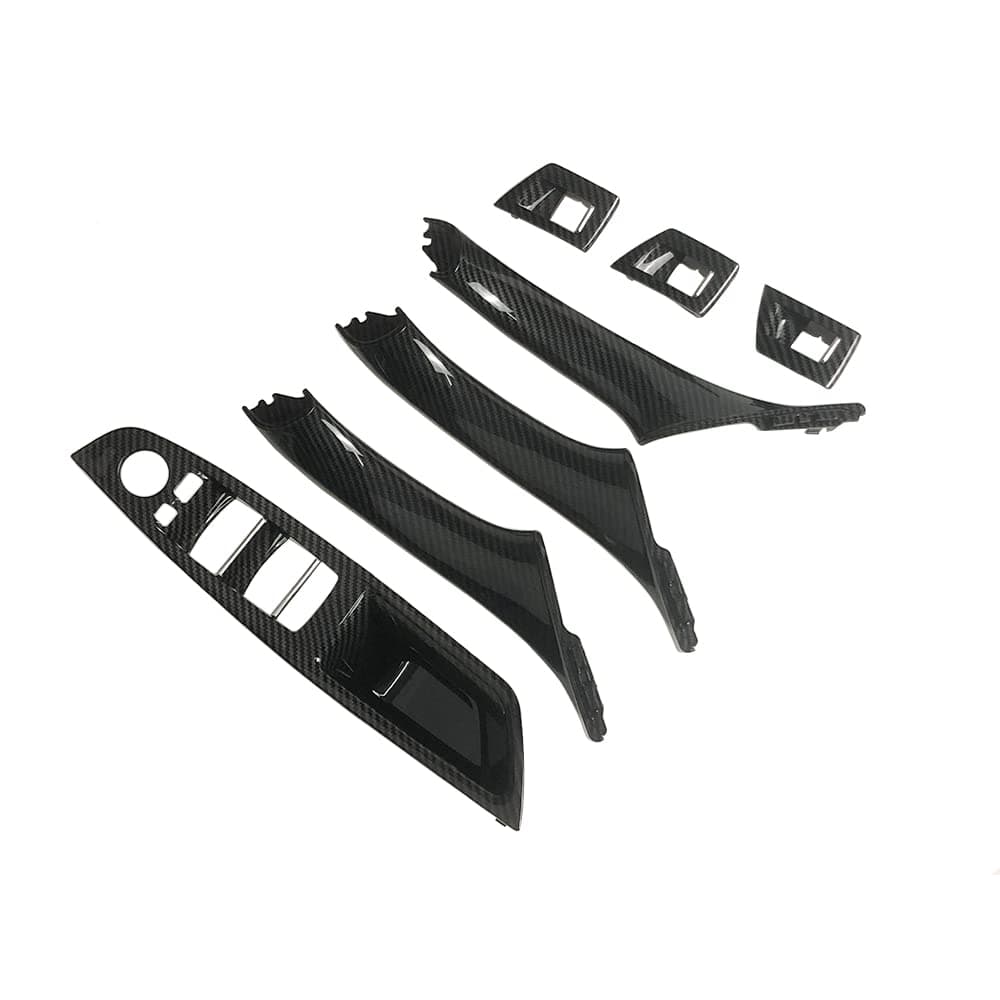 Car Door Handle Cover for BMW 5 Series F10 2011-2016 Interior Door Handles Replace Trim Cover 520i 528i 530i 535d 535i 550i (Carbon Fiber Color)