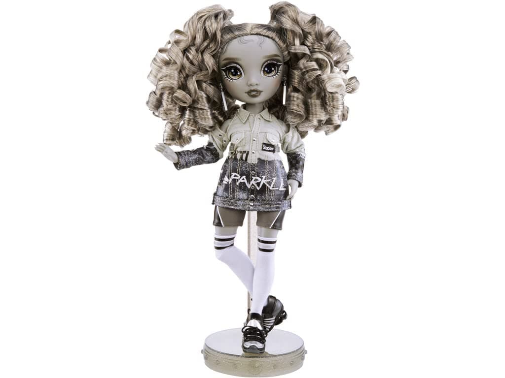Rainbow High Shadow Series 1 Nicole Steel- Grayscale Fashion Doll. 2 Titanium Designer Outfits to Mix & Match with Accessories, Great Gift for Kids 6-12 Years Old and Collectors, Multicolor,