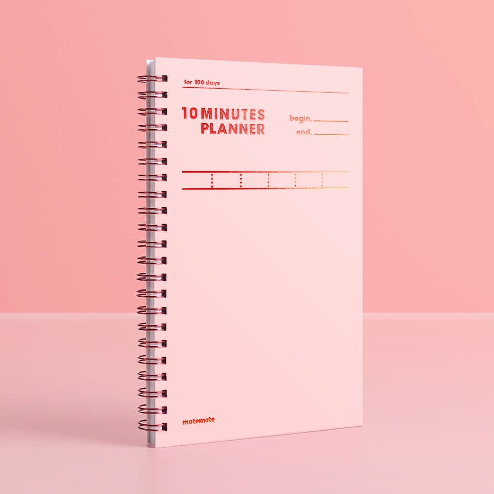 [MOTEMOTE] 10 Minutes Planner 100 DAYS Color Chip (Rosequartz) / study planner/planner