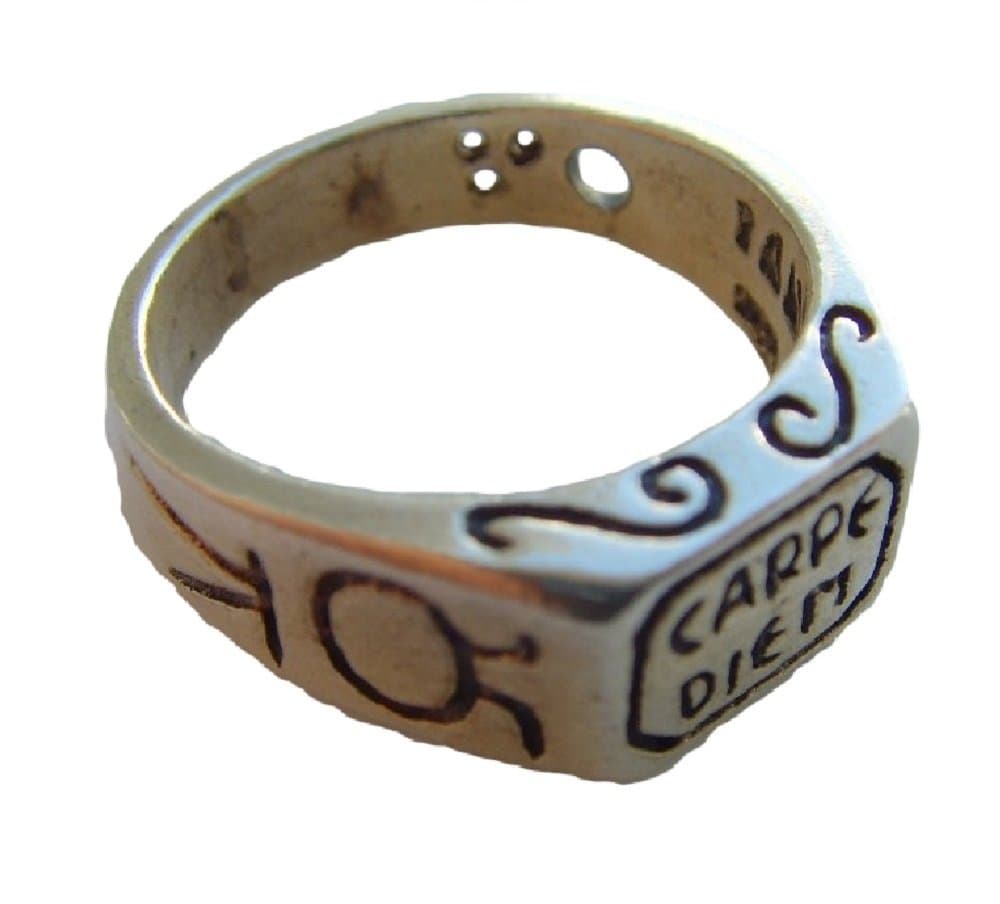 Carpe Diem Seize the Day Sterling Silver Ring ALL Size Available