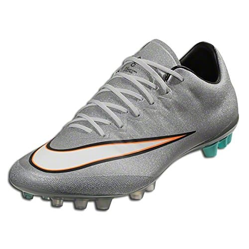 NIKE Mens Mercurial Vapor X CR AG-R (Metallic Silver/Hyper Turquoise) (10.5)