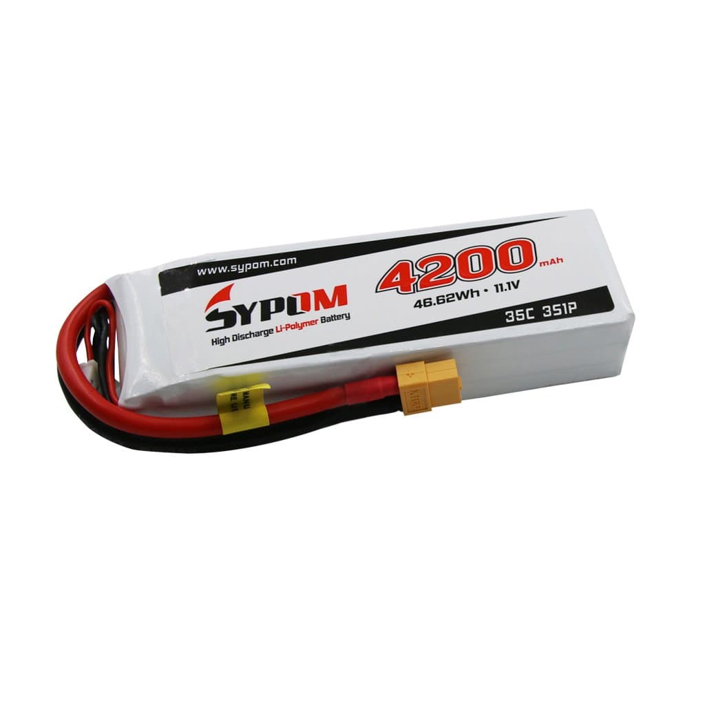 SYPOM LiPo Battery Pack 2200mAh 14.8V 25C 4S with XT60 Plug for RC Airplane