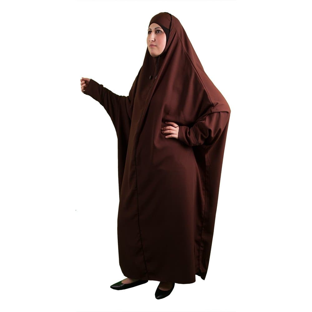 Overhead Abaya - Malhafa Style - BROWN - Islamic Clothing - 16-0007