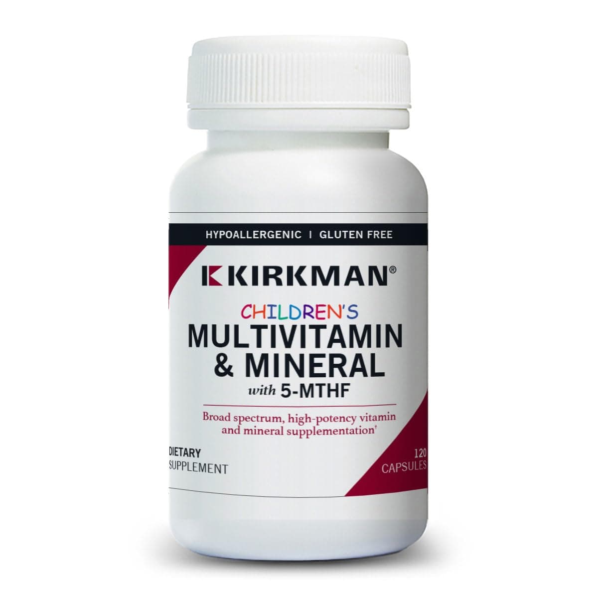 Kirkman Labs Kid's Multivitamin Mineral with 5-MTHF, 120 Capsules