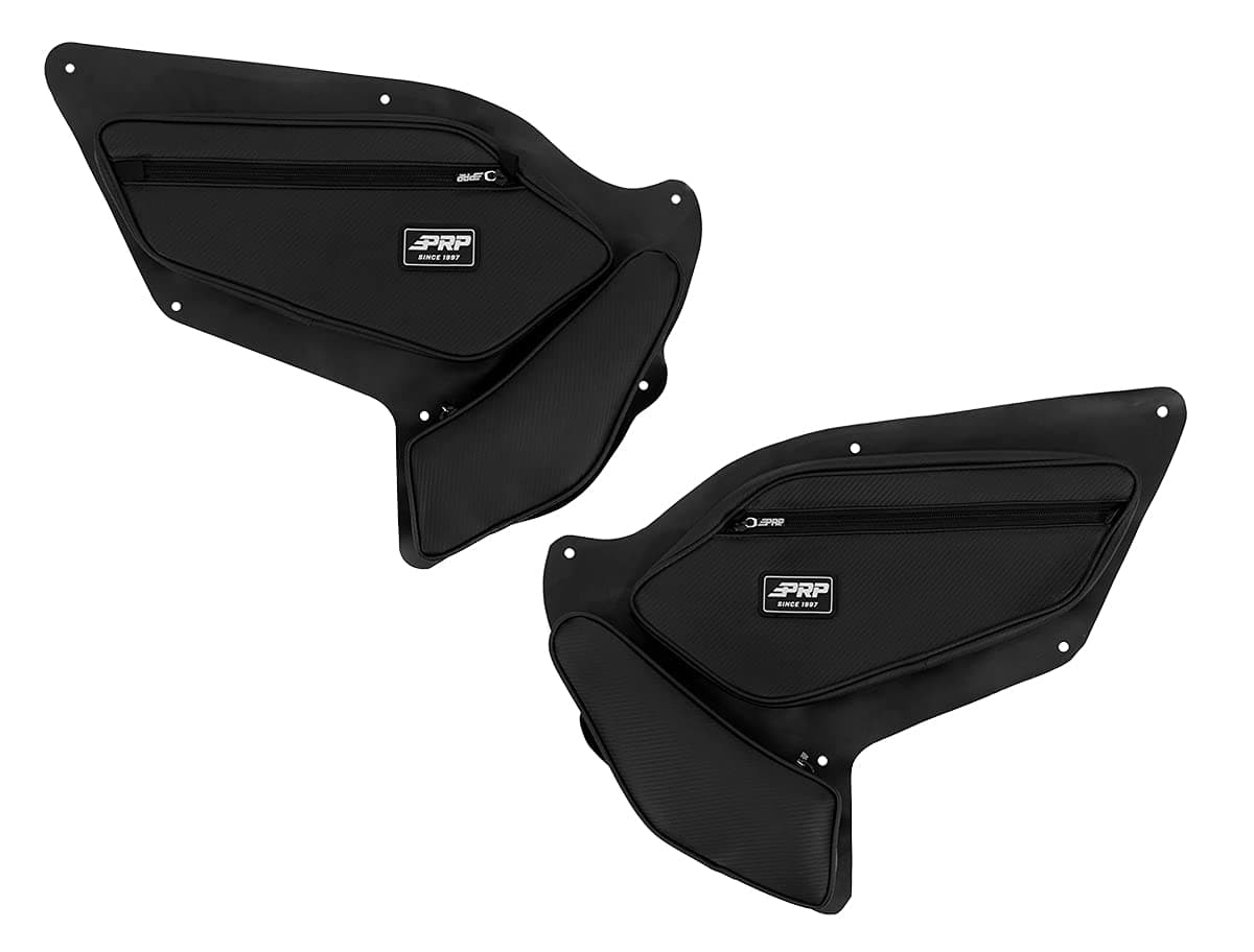Seats E97-210 Front Door Bags with Knee Pad for Polaris RZR PRO XP (Pair), Black Large