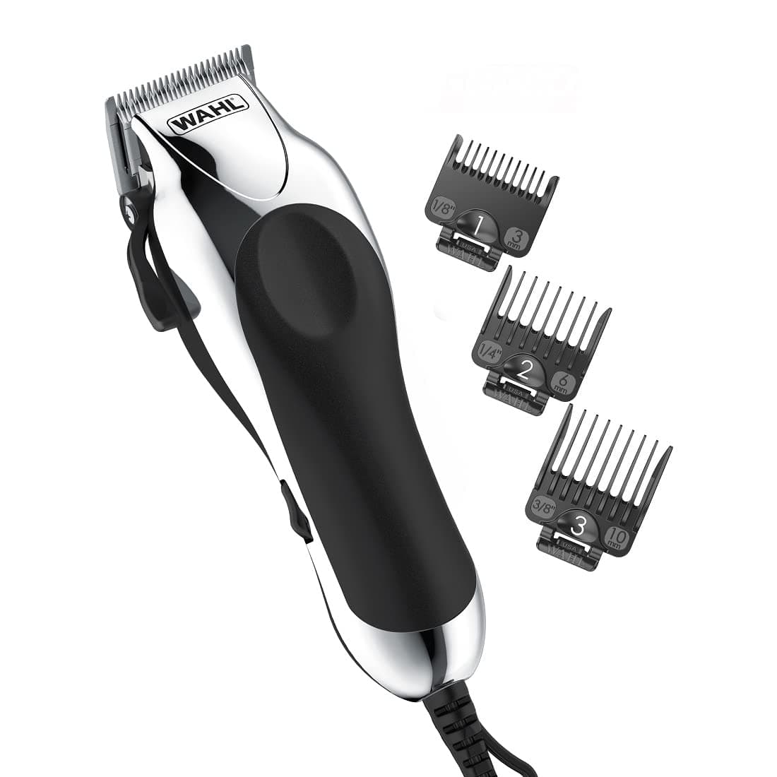 USA Chrome Pro Corded Clipper Complete Haircutting Kit for Men – Powerful Total Hair Clipping, Beard Trimming, & Grooming - Model 3024635