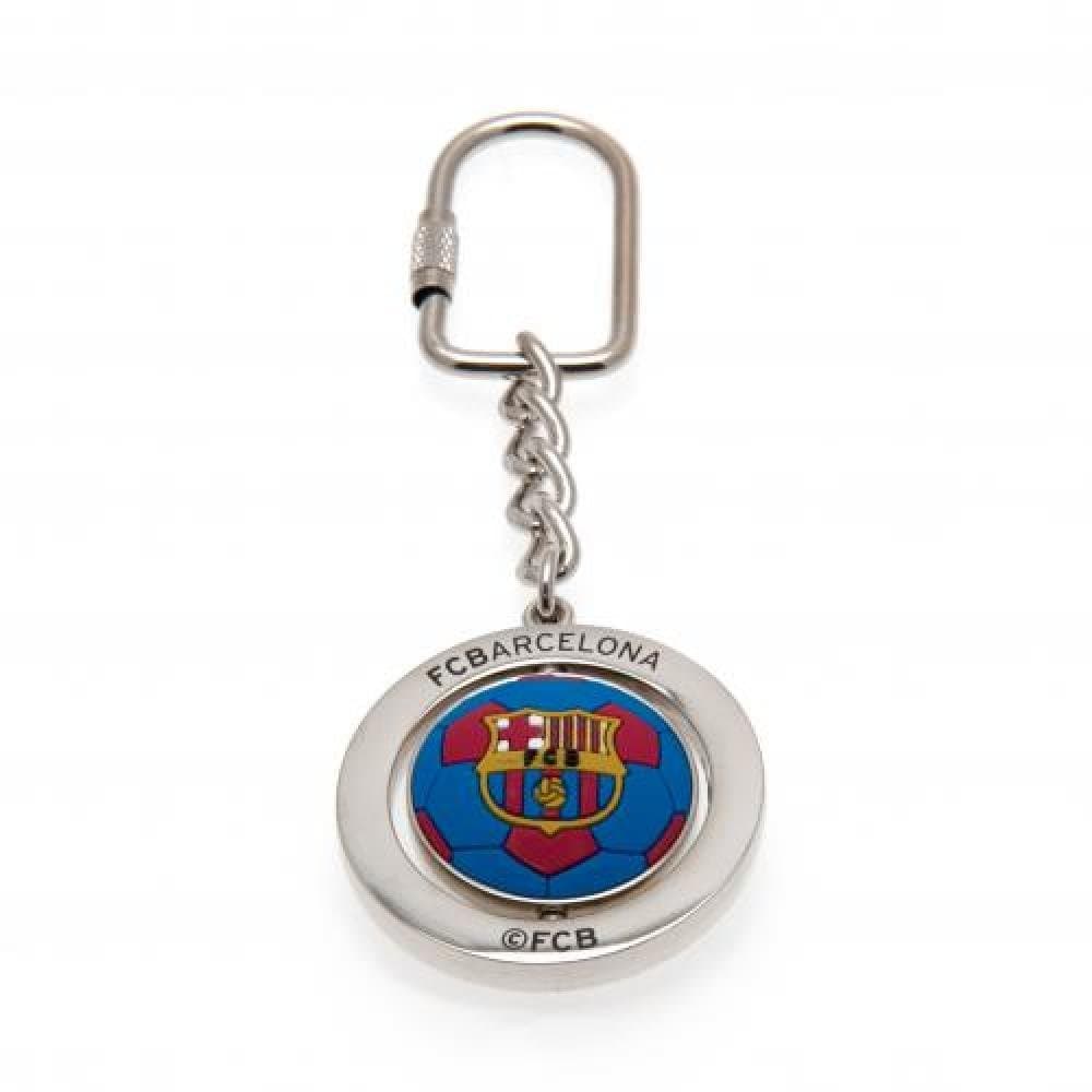 FC Barcelona Official Football Gift Spinner Keyring - A Great Christmas / Birthday Gift Idea For Men And Boys
