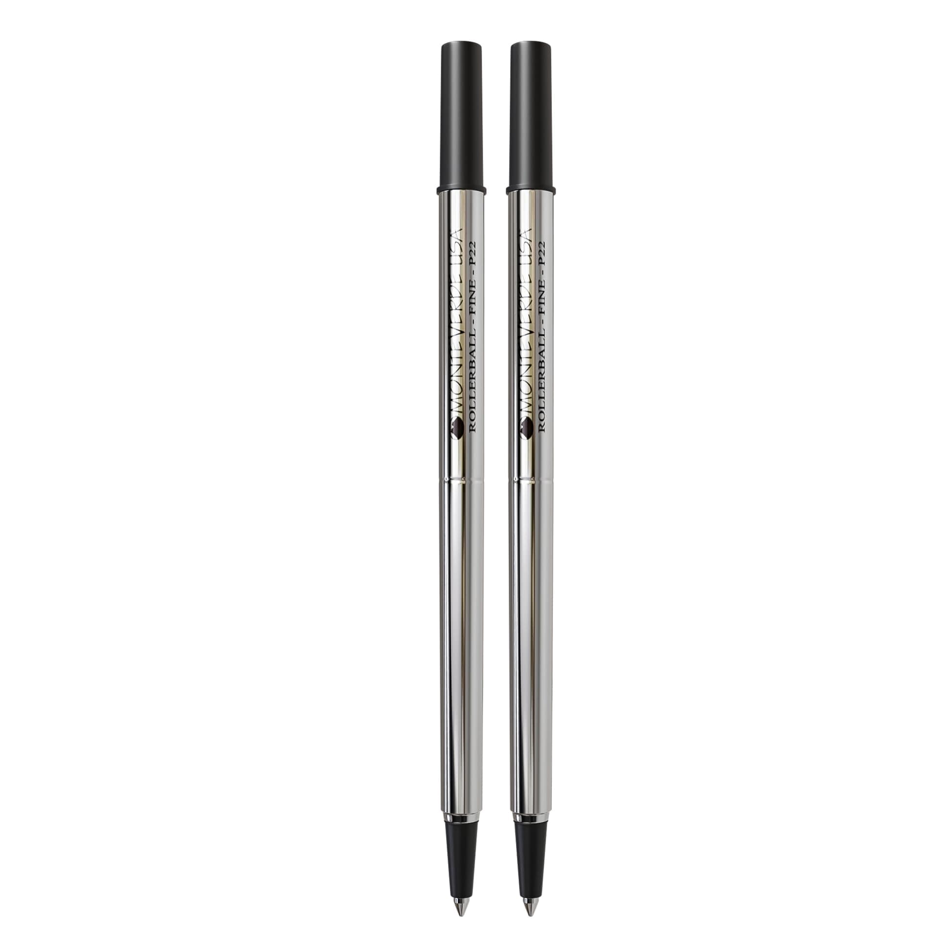 Monteverde Rollerball Refill to Fit Parker Rollerball Pens, Fine Point, Blue Black, 2 per Pack (P222BB)
