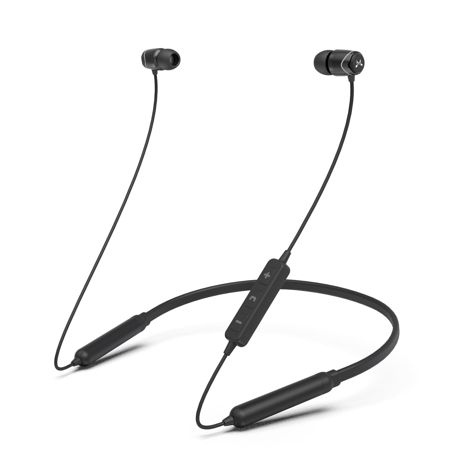 E11BT Neckband Bluetooth Headphones Wireless Earphones HiFi Stereo in Ear Headset with Microphone Noise Isolating Sports Earbuds Long Playtime Black