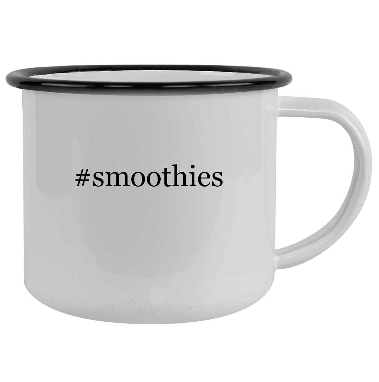 #smoothies - 12oz Hashtag Camping Mug Stainless Steel, Black