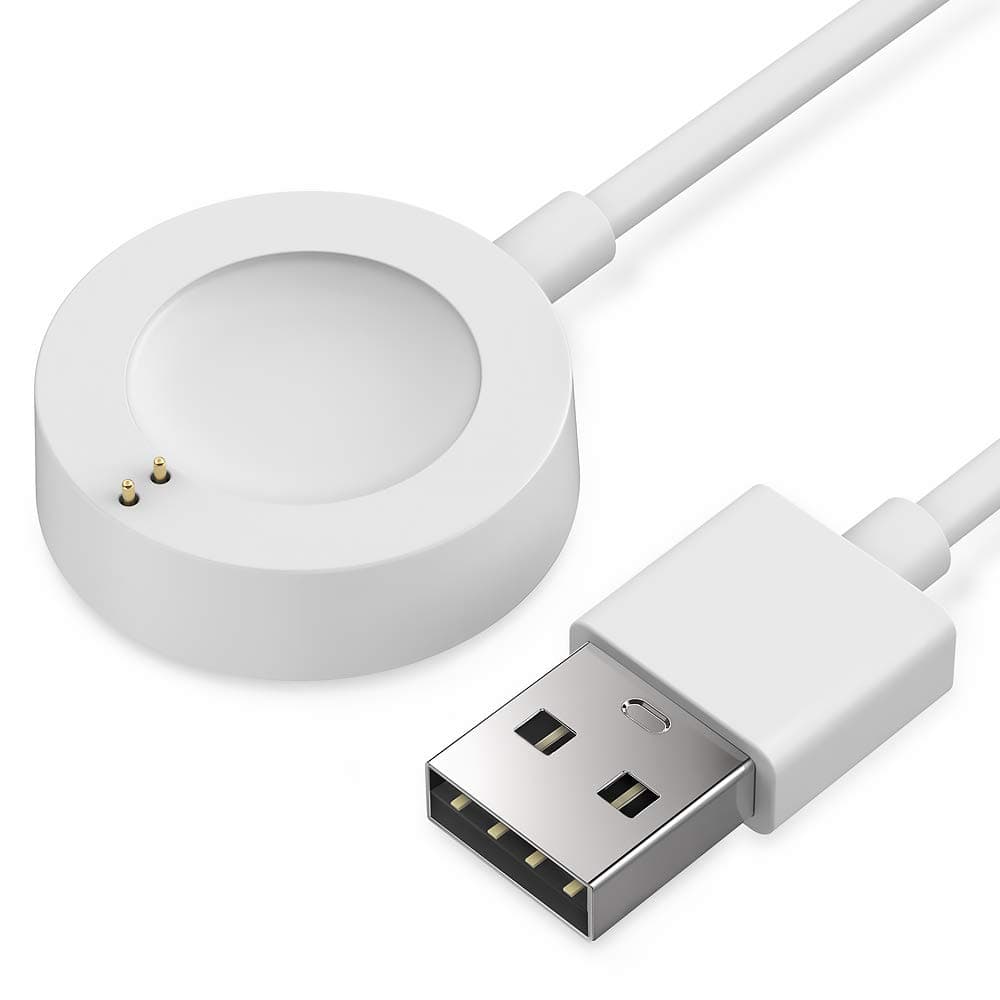 TUSITA Charger Compatible with Fossil Gen 4, Gen 5, Emporio Armani, Skagen falster 2, Misfit Vapor 2, Kate Spade, Michael Kors Runway - USB Charging Cable 3.3ft 100cm - Smartwatch Accessories(White)