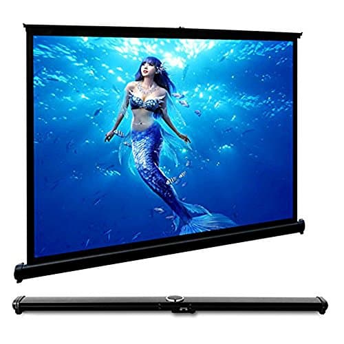 Actek Fold-Up Projector Display Screen 16:9 Portable Table Screen for Home Theater Office (50")