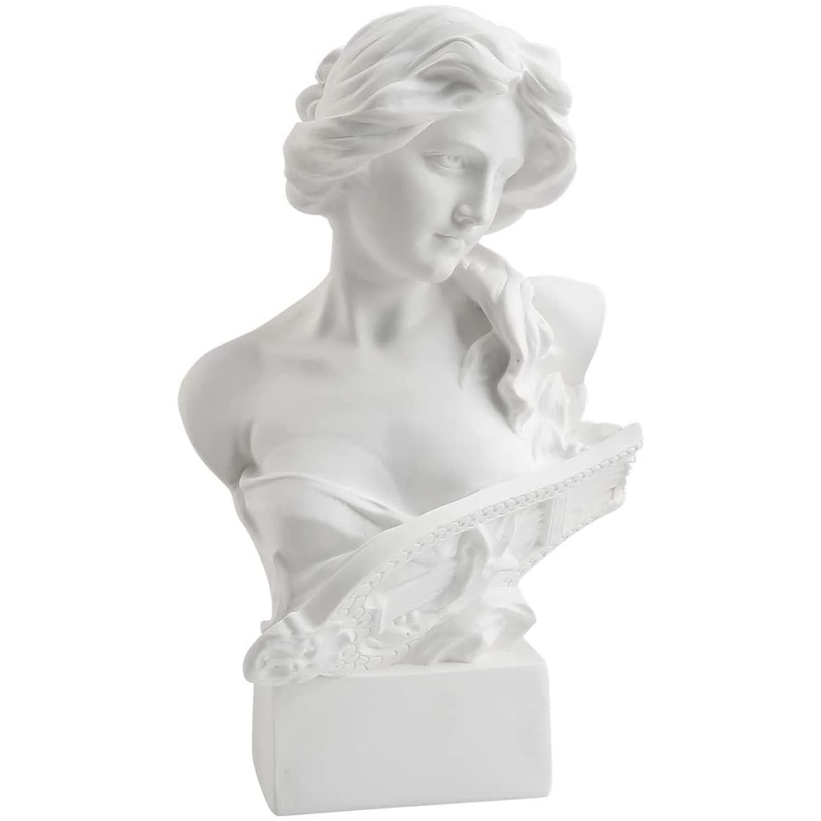 Resin Bust Statue Figurine,6”15cm Greek Mythology Goddess Artemis Bust Sculpture figurine for Home Ornament Office Bookshelf Decor Sketch Practice DIY Art Gift-Artemis