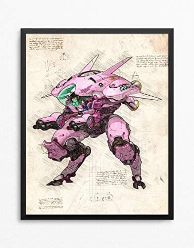 Overwatch Print, D.Va Print, Overwatch Poster, D.Va Poster, Dva Game Poster, Blizzard N.028 (8 x 10 inch)