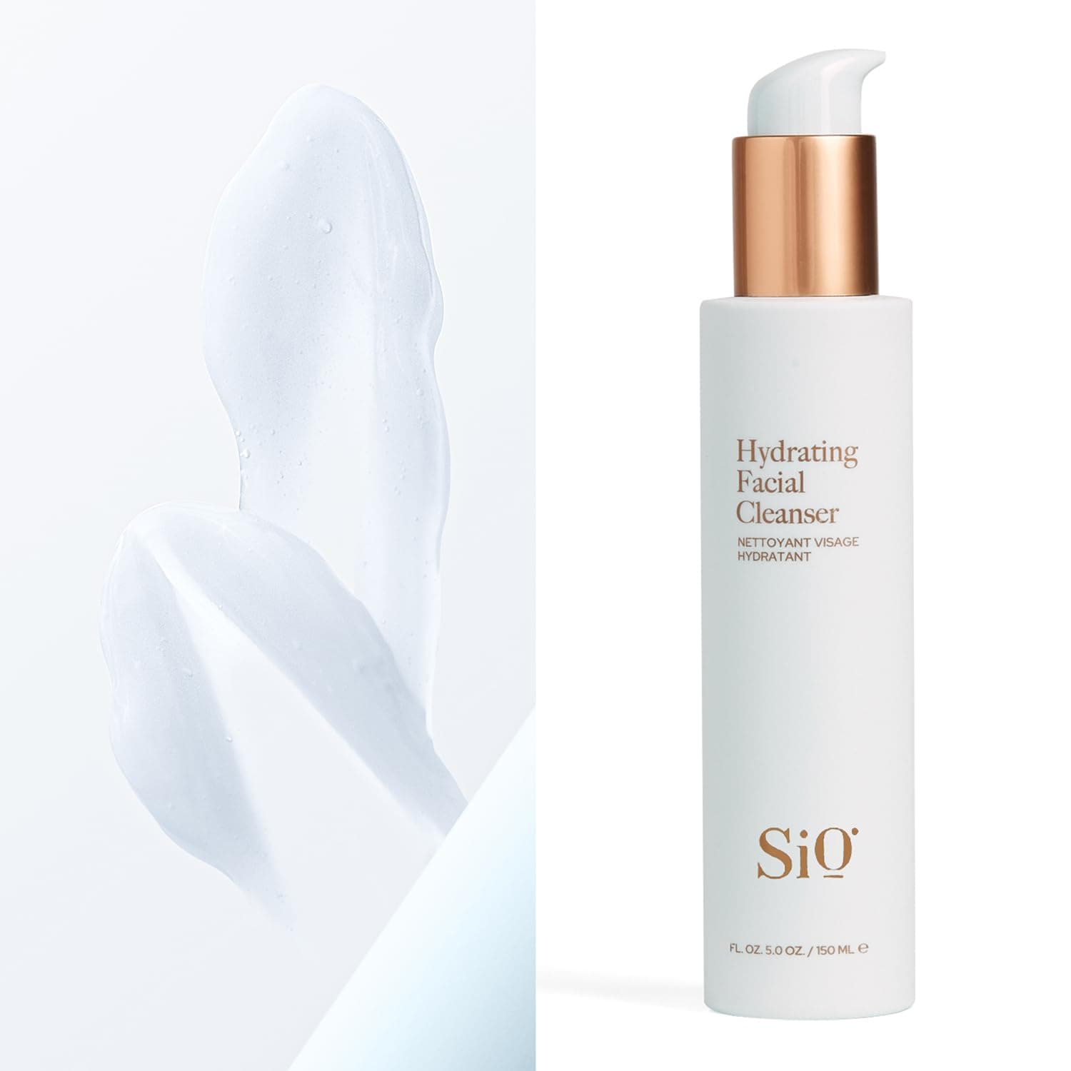 SiO Beauty Cryo Hydrating Facial Cleanser - Gentle Daily Facial Cleanser to Hydrate & Nourish Skin - Cleanses Skin without Stripping - Face Cleanser with Ceramides & Hyaluronic Acid