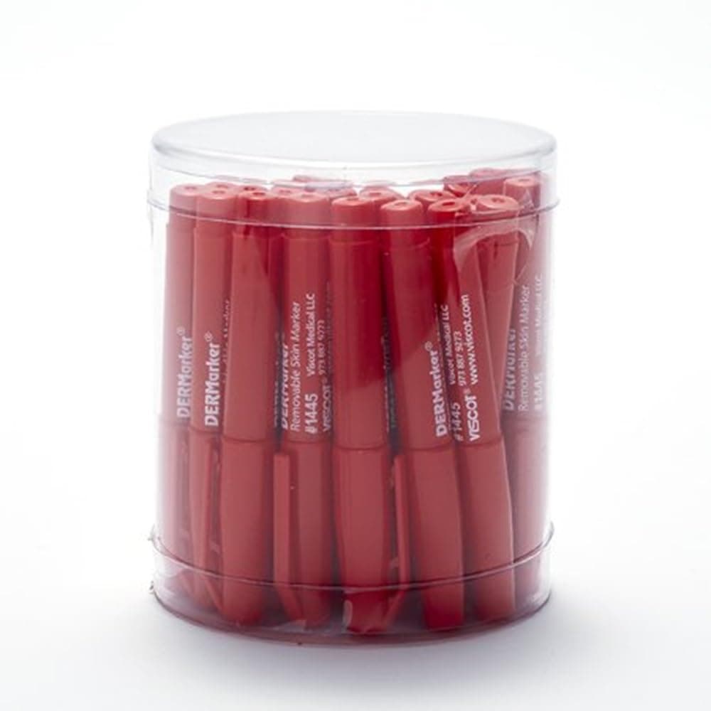Mini EZ Removeable Ink Skin Marker Red 30 Pack