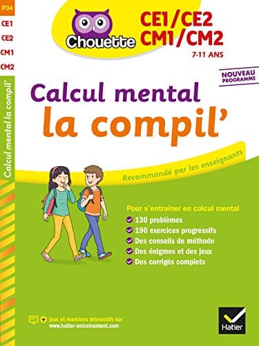 Calcul mental du CE1 au CM2 (Chouette Entraînement Primaire) (French Edition)
