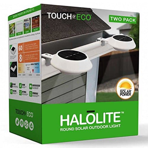 Touch Of ECO Solar Powered HALOLITE Round, White