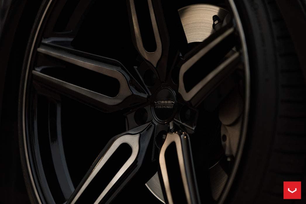 20" Inch Vossen HF-1 Hybrid Forged Tinted Face Gloss Black Wheels Rims | Set of 4 | Fits Audi Mercedes BMW Infiniti Dodge Cadillac Chevy Ford Lexus Nissan Hyundai Tesla