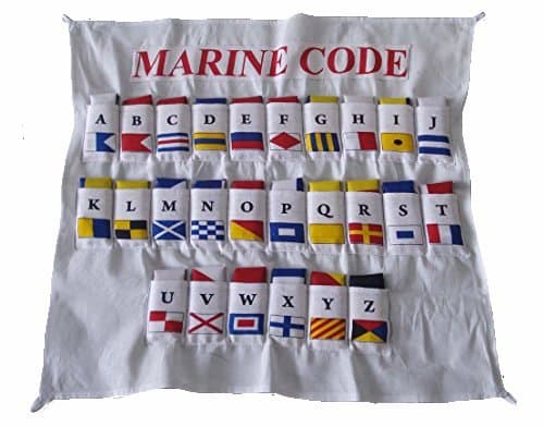 Naval Signal Flags/Flag Set- Set of Total 26 Flag with CASE Cover - Nautical/Maritime/Marine/Boat/Ship/Vessel/Nautical Décor (5099)