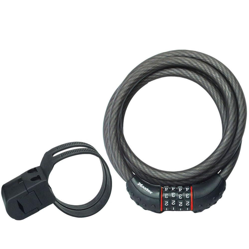 Master Lock Cable Lock, Set Your Own Combination Bike Lock, 6' Length, Black, 8122D