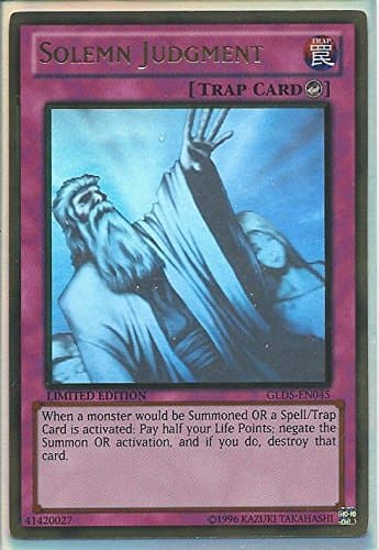 Yugioh GLD5-EN045 Solemn Judgment Gold Ghost Rare Card .HN#GG_634T6344 G134548TY51946