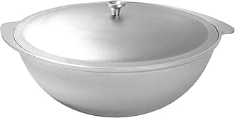 Cast Aluminum Asian Cauldron with Lid Aluminum Kazan, Dutch Oven Pot, Camping Cookware Kitchen Pot, Oven Safe Caldero, Gray ((4.8 Qt (4.5 L))