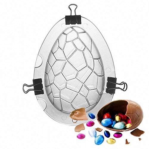 Colmkley 3D Easter Egg Baking Mold, DIY Chocolate Mould Dinosaur Egg Shape Mold Easter for Mousse Cake, Peanut Butter Chocolate, Candy, Jello, Pastry, Muffin, Cupcake, Mini Soap, Candle Wax Melts