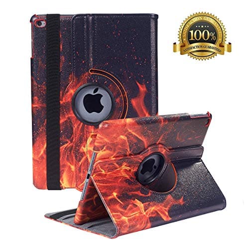 New iPad 9.7 inch 2018 2017/ iPad Air 2 Case - 360 Degree Rotating Stand Smart Cover Case with Auto Sleep Wake for Apple iPad 9.7" (6th Gen, 5th Gen)/iPad Air(Fire)