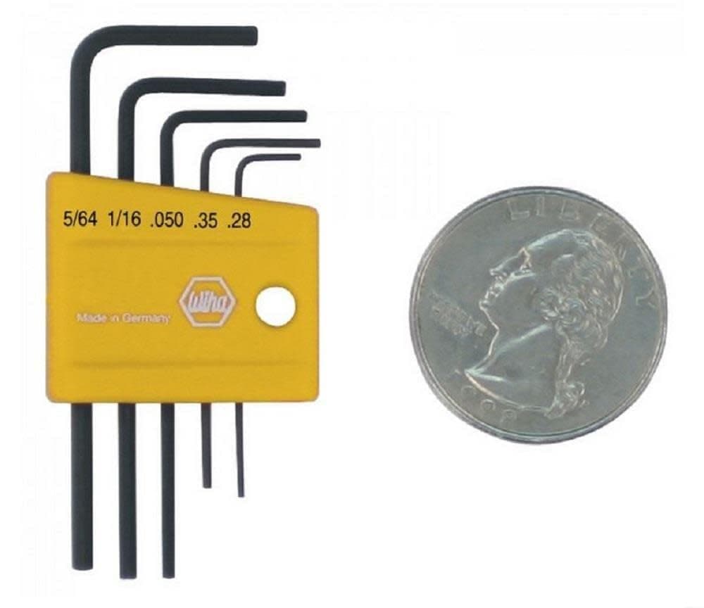 35393 Mini Inch Hex L-Key Set, 5 Piece in Plastic Holder