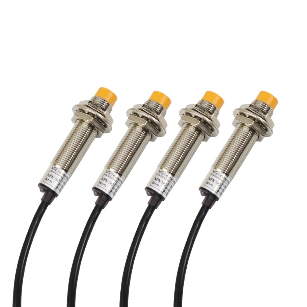 M12 Inductive Proximity Sensors NPN NO M12 Thread, 4mm Detection Distance, Metal Detection, Anti-Interference, Unshielded (4)