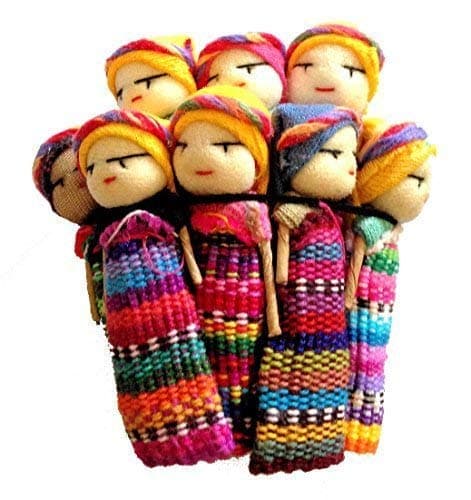 Terrapin 12 Large Handmade Fairtrade Guatemalan Worry Dolls 5cm Mayan Tribal Shaman Witch m70
