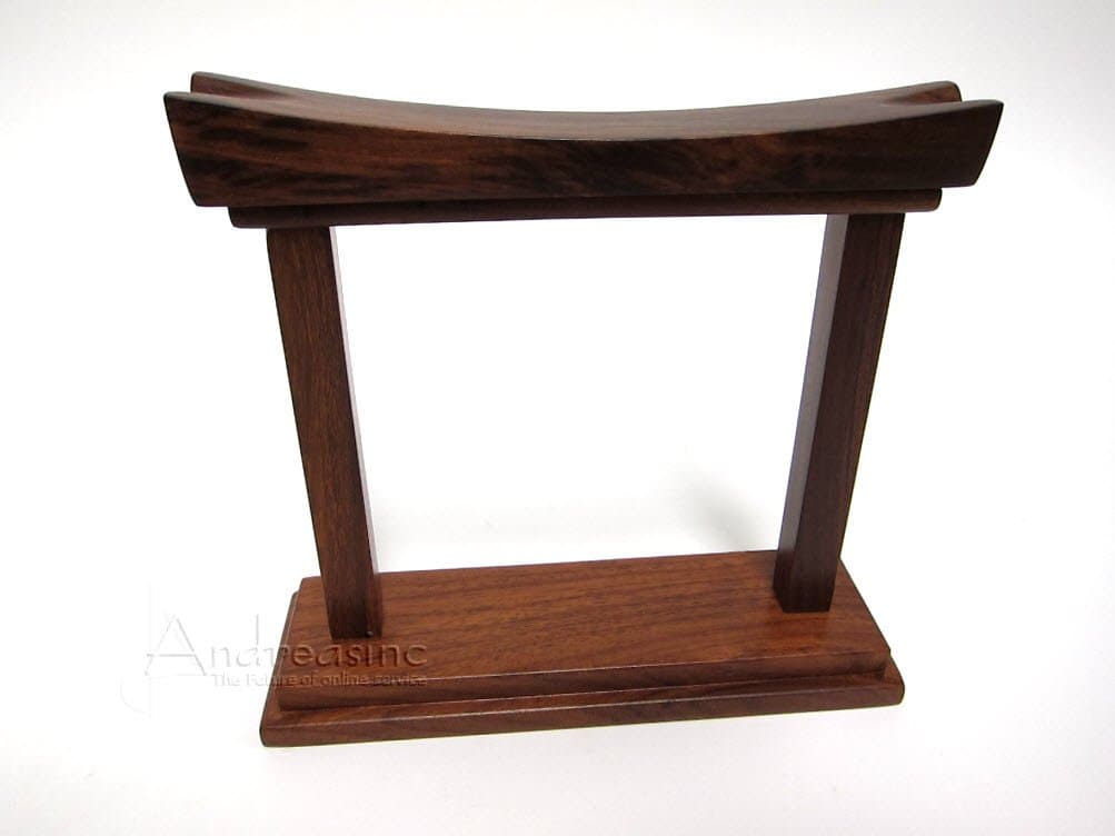 Gong Stand, Rosewood, Curved, 4" - DOBANI