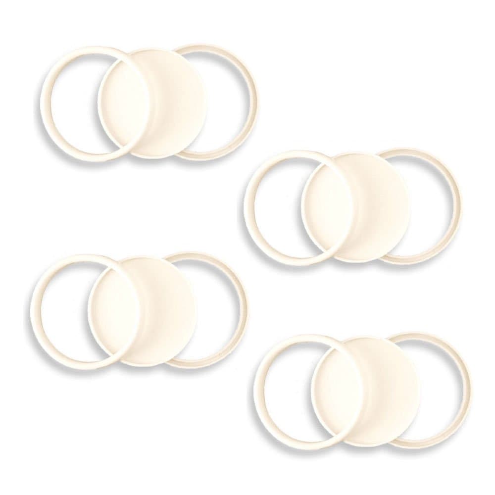 Easy Street Crafts 5SSC Sweet Suspensions 4-Circle Double-sided Ornament Frames for Artwork, Cream