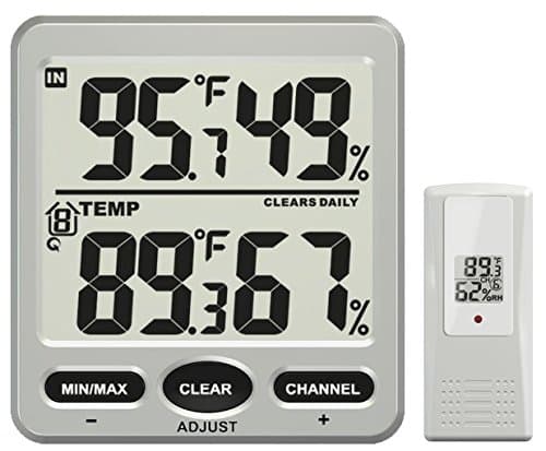 Ambient Weather WS-70 Big Digit 8-Channel Wireless Thermo-Hygrometer