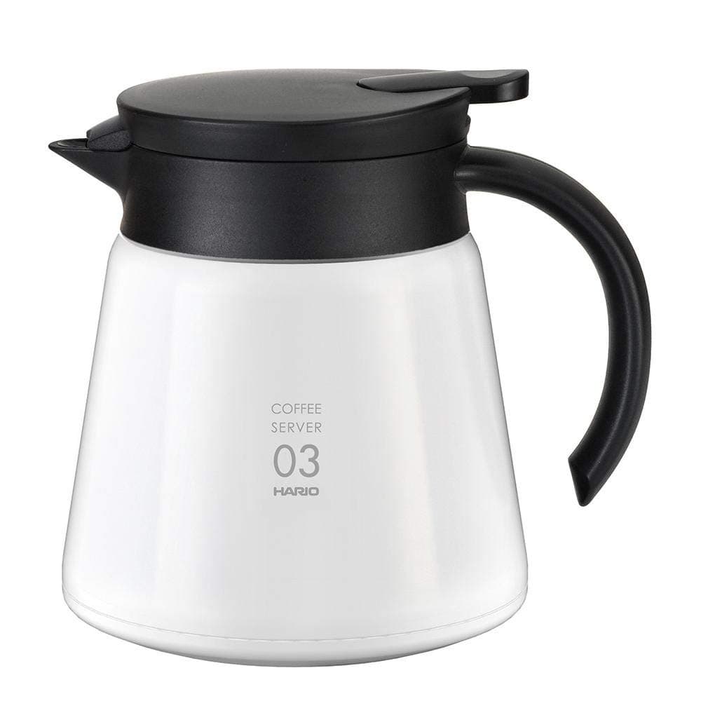 HARIO V60 Insulated Stainless Steel Server 800 VHS-80W Capacity: 750ml White