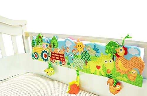 Zocita Baby Crib Cloth Book, Baby Pram Carriage Stroller Soft Fabric Bedding Cloth Book(Farm)