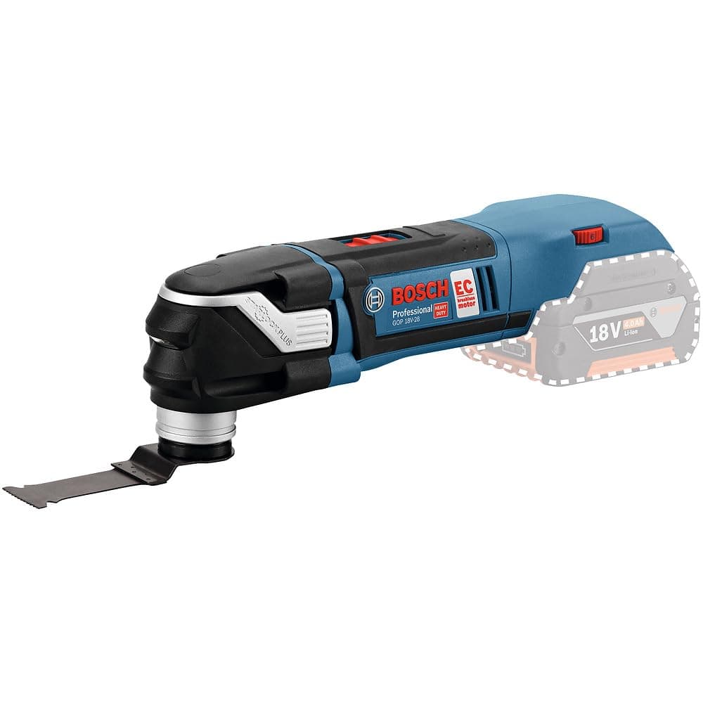 Bosch Professional GOP 18 V - 28 Cordless Multi - Cutter + PAIZ 32 APB StarlockPlus BIM Plunge Cut Saw Blade (without Battery and Charger)