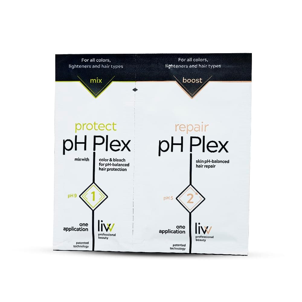 LIW PH Plex 1 and 2 - Protection and Hair Care Set | Protects Hair During Colouring / Bleaching | Damaged Hair | Suitable for All Hair Types for Optimal Hair Feel, 22ml