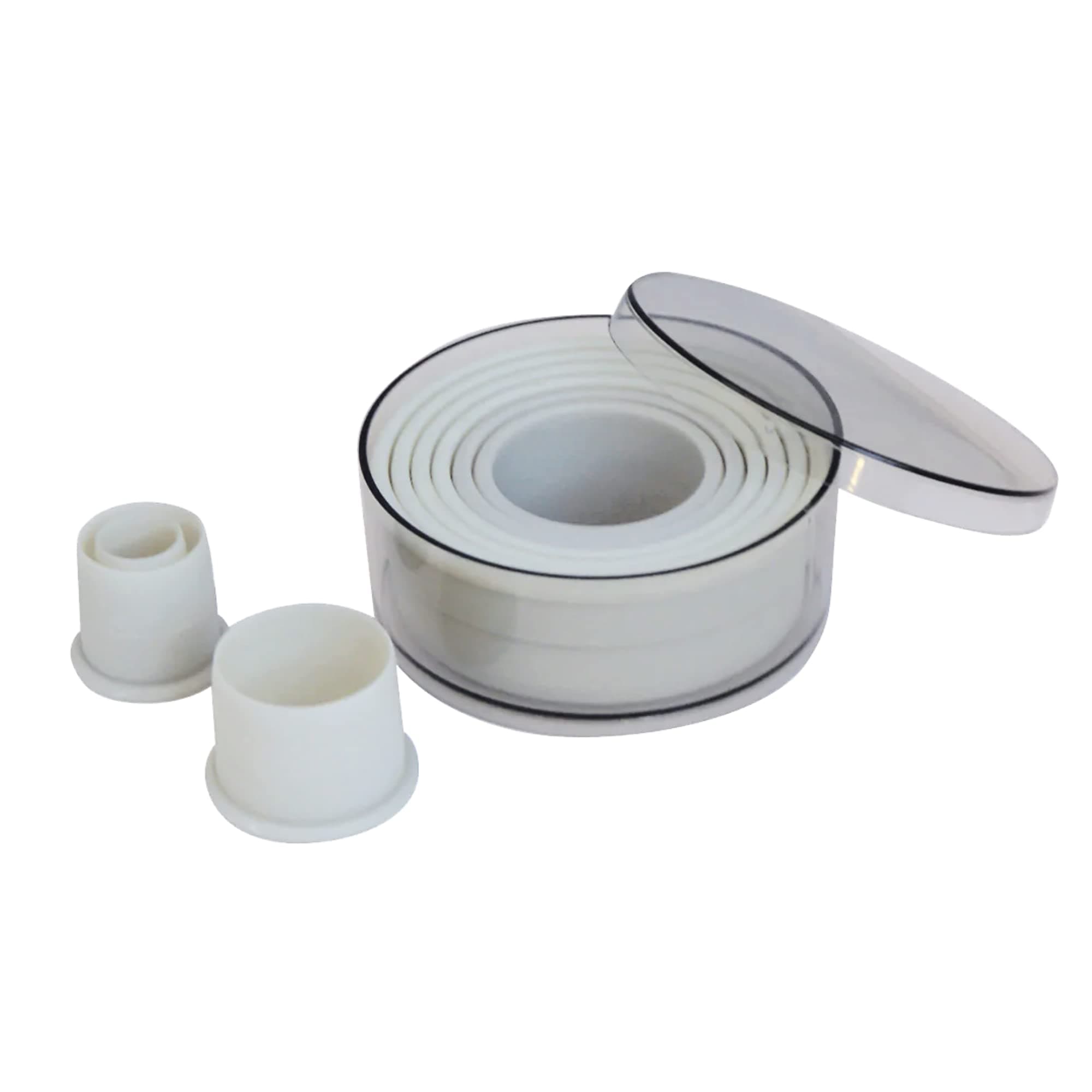 Round Cutters - 9-Piece Set - Easily Cut, Shape & Form Pies, Tarts, Biscuits & Other Baked Goods - Dishwasher Safe