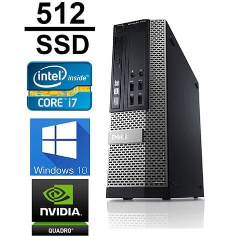 Dell Optiplex 990 4K Desktop Computer, Quad Core i7 upto 3.8GHz, 16GB DDR3, New 512GB Solid State Drive, WiFi, Windows 10 Pro, Nvidia Quadro K600 1GB, USB 3.0(Renewed)