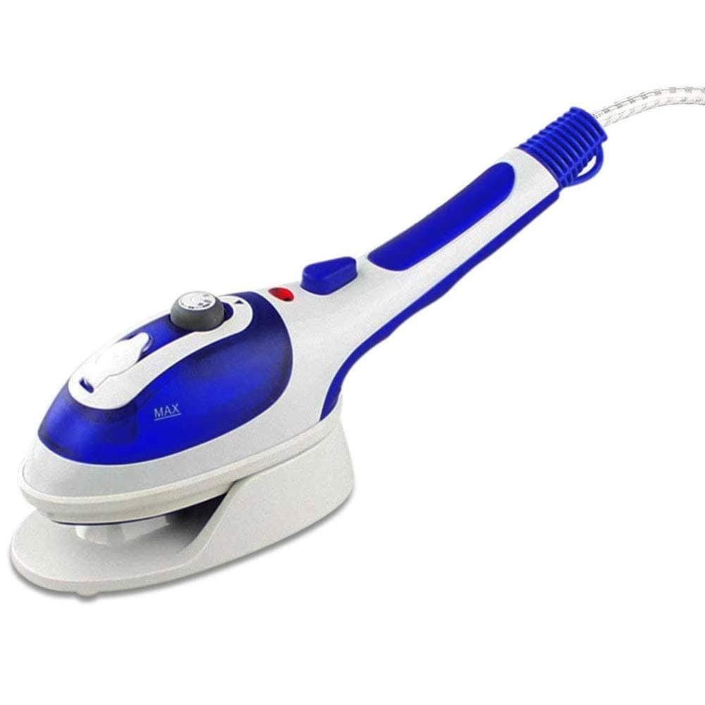 JHHXW Steam Steamer, 800W Handheld Hanging Ironing Machine, Multi-function Portable Electric Iron, Small Household Steam Iron Brush (Color : Blue)