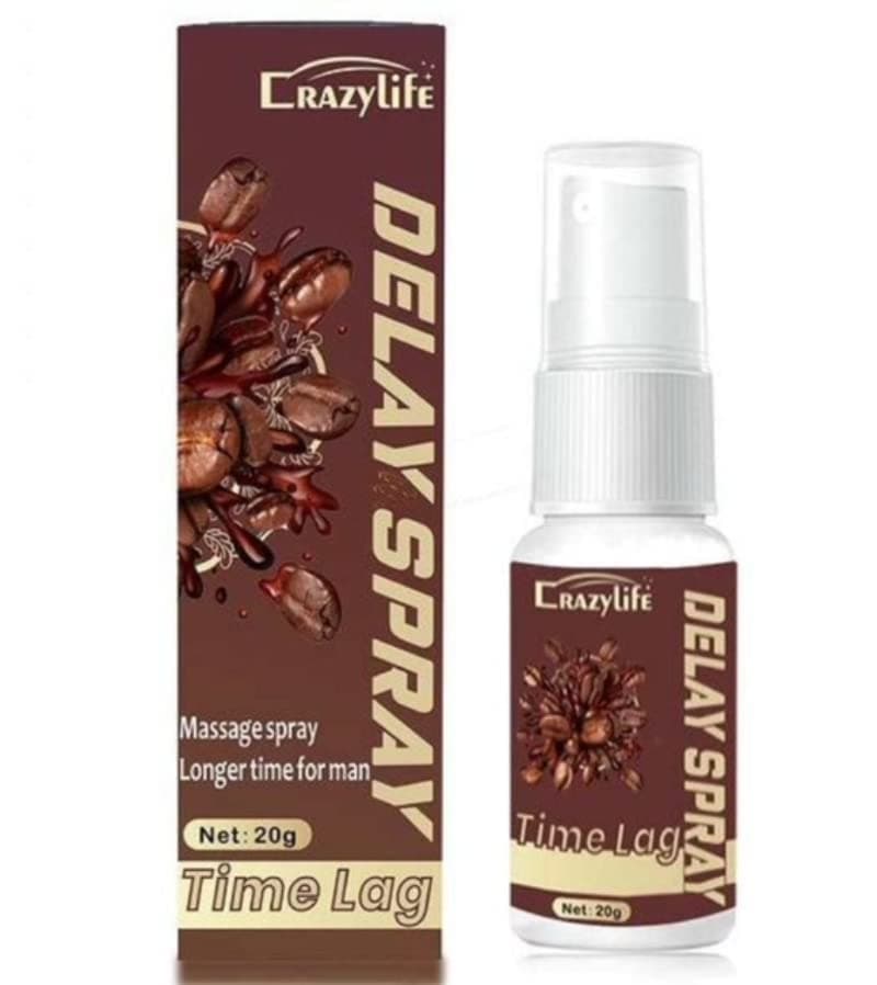 CrazyLife Delay Spray for Men - Lasts Longer - 100% Herbal and Safe - 20ml 0.68 Fl Oz