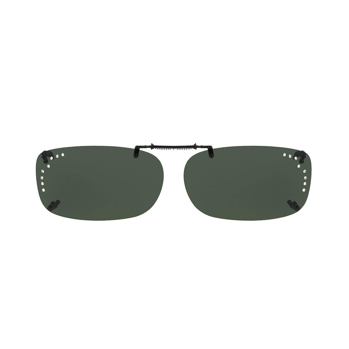 Solar Shieldpolarized Clipons 52 RecA Rimless Gray w. Rhinestone