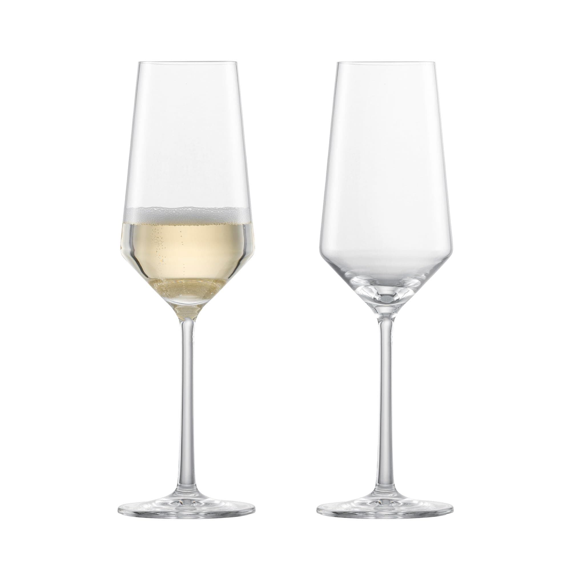 ZWIESEL GLAS Pure Champagne Glass (Set of 2), Graceful Champagne Flutes with Effervescent Point, Dishwasher-Safe Tritan Crystal Glasses, Made in Germany (7 Ounce)