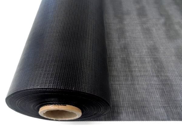 PVC Heavy Duty MESH Fabric 220GSM Polyester Black 79"/200CM Wide X 1M